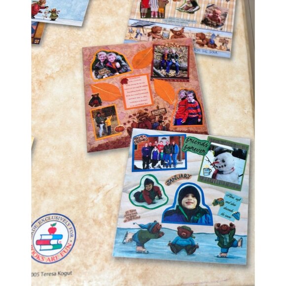 12x12 Seasonal Scrapbook Album Kit w/ Stickers Pages Protectors Memory Book - Picture 6 of 10